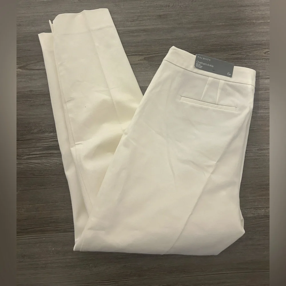 Talbots Chatham ankle pants white 6P - Picture 1 of 5